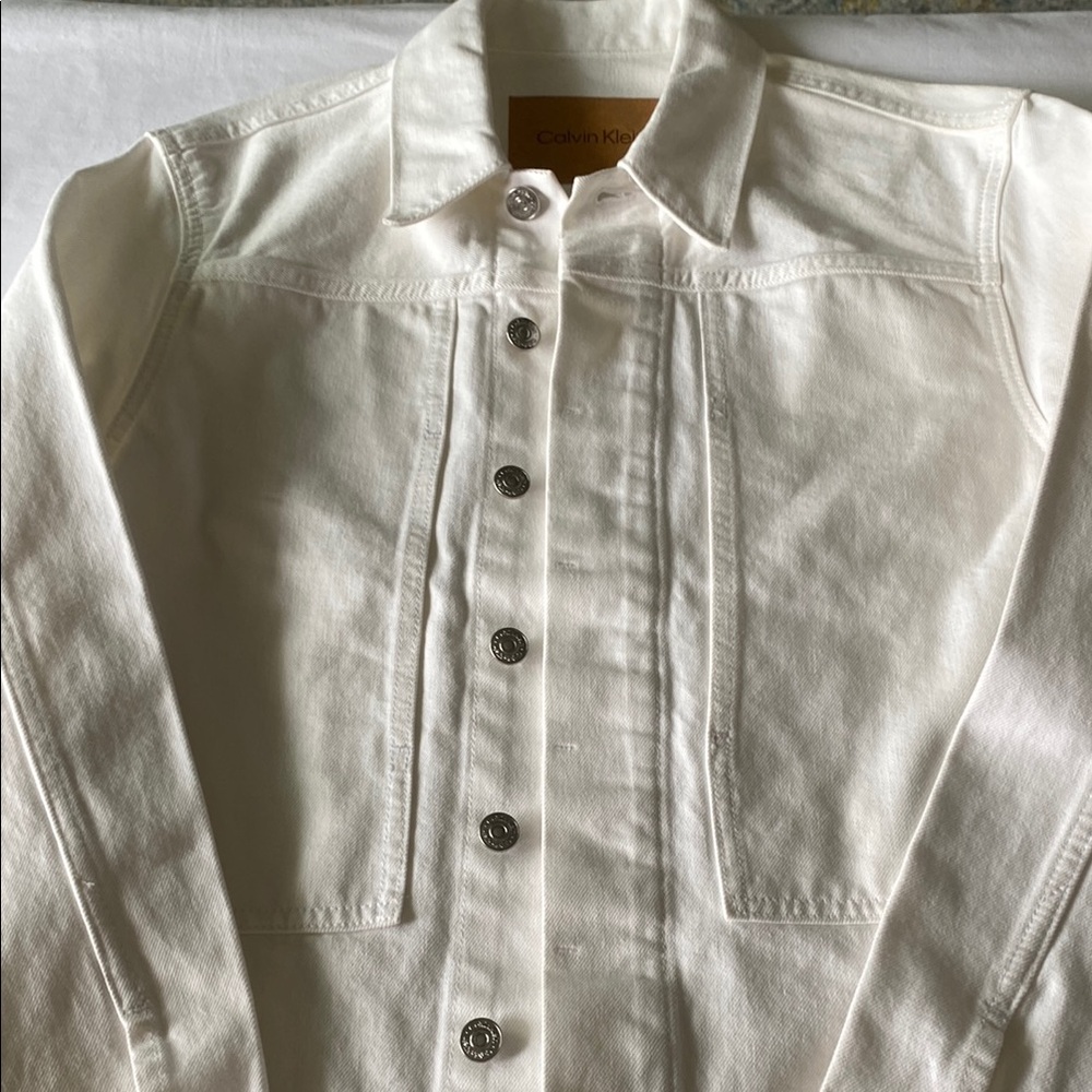Calvin Klein White Denim Jacket